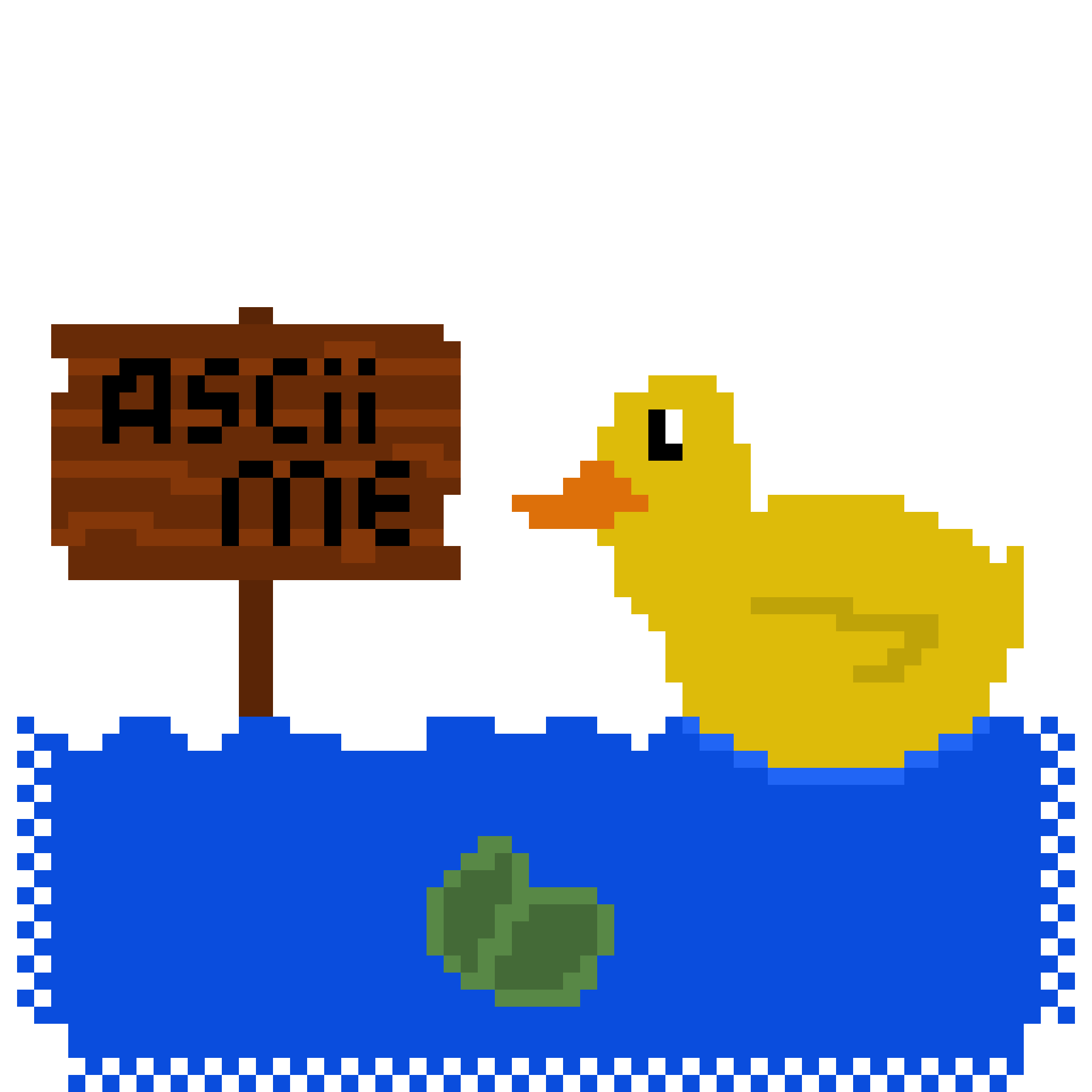 digitize image of a duck on a pond